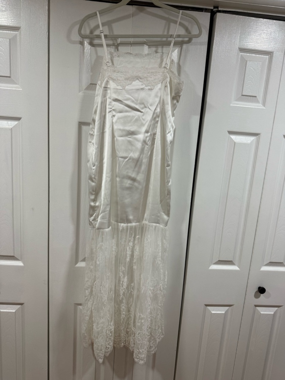 SHEIN White Lace Trim Slip Maxi Dress - Picture 7 of 7